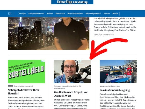 Niederrhein Podcast im Extra Tipp am Sonntag